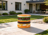 12.6" Sculptures Garden Statues, Double Burger Stool Garden Statue, Magnesium Oxide Stone Composite W6572P574573