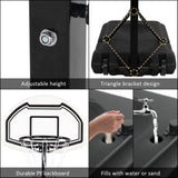 ZNTS 28" x 19" Backboard Adjustable Pool Basketball Hoop System Stand Kid Poolside Swimming Water Maxium 61942967