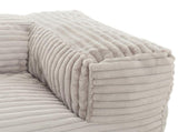 Living Room 71 In Memory Foam Bean Bag Sofa, Soft Fabric Lounger Chair Bean Bag with Armrest, Beige B2741P330114