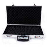 45*25*7.5cm Aluminum New Framed Locking Gun Pistol HandGun Lock Box Hard Storage Carry Case Silver 84542987