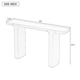 U_STYLE Elegant Acacia Veneer Entryway Table,Suitable For Entryway, Hallway, Living Room, Foyer, N711P207657B