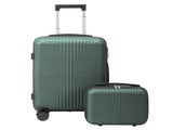 Non-TSA customs lock 2-in-1 PP trolley case, 12in/20in, PP dark green 84565064