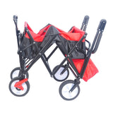 ZNTS folding wagon Collapsible Outdoor Utility Wagon, Heavy Duty Folding Garden Portable Hand Cart, Drink W22778822