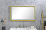 42 in. W x24 in. H Oversized Rectangular Framed LED Mirror Anti-Fog Dimmable Wall Mount Bathroom W928P178372
