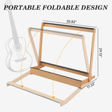 ZNTS Folding Hardwood Guitar Case Stand for Electric Guitar, Bass, or Acoustic Guitars Hard Case,Save 07142406