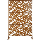 Outdoor & Indoor Privacy Metal Privacy 76" H48" W, Freestanding Decorative Privacy W465P193275