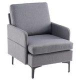 Lounge Chair, Comfy Single Sofa Accent Chair for Bedroom Living Room Guestroom, Dark Grey 88011294