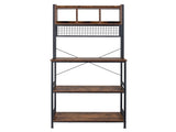5-Tier Kitchen Bakers Rack with 10 S-Shaped Hooks and 3 Cubes , Industrial Microwave Oven Stand, 93611055