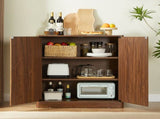 34.3" modern wavy sideboard, curved contour design storage cabinet, 2-door cabinet with storage W1162P393983