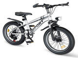 FKZNPJ 24 Inch Kids Mountain Bike for Boys & Girls Ages 7-12 7-Speed Gears, Dual Disc Brakes, W2921P271649