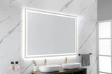84in. W x 48in. H Oversized Rectangular Black Framed LED Mirror Anti-Fog Dimmable Wall Mount W127294620