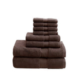 100% Cotton 8 Piece Antimicrobial Towel Set B03599346