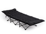 Folding Camping Cot Bed with Soft Pad, Portable Outdoor Cot, Adults Sleeping Bed 92690185