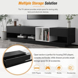 ON-TREND Sleek and Stylish TV Stand with Perfect Storage Solution, Two-tone Media Console for TVs Up WF311772AAB