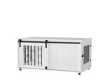 39.37'' Modern Wooden Dog Crate Furniture with Sliding Barn Door and Side Door, Indoor Dog Kennel 66249718