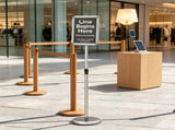 Adjustable Floor Standing Sign Holder, 8.5"x11" Front Loading Snap Frame with 360&deg Rotatable 64913482