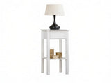 White 2-Pack 2-Tier Side Tables Nightstand with Open Shelf for Living Room End Table Decor 63697049