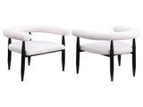 Notting Cream Boucle Upholstered Dining Arm Chair B062P299819