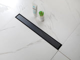 24 Inch Linear Shower Drain with 2-in-1 Flat & Tile Insert Removable Cover, 304 Stainless Steel with 92502598