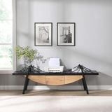 Sailboat-Shaped TV Stand, 70.87 inch Modern Entertainment Center with Drawer, MDF Wood Media Console W2317P253445