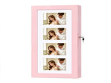 Wall-mounted Jewelry Mirror Cabinet, Pink Spray-Painted MDF with Partial 98481196