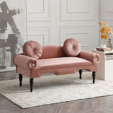 54"Width Modern Velvet Upholstered Loveseat Sofa Accent Bedside Entryway Bench Small Sofa 2 Seater W111770947