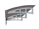79" x 34" Window Awnings Door Entrance Canopy, Aluminum Alloy Bracket, 0.137 Inch Thick Crystal W2205P180075