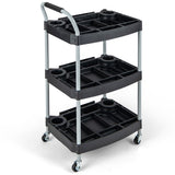 3 Layer Tool Cart w/ Lockable Universal Wheels and Multiple Divider 29095919