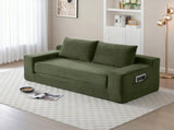 Memory Foam Cloud Loveseat Sofa, 2 in 1 Convertible Folding Couch Bed, No Assembly Compressed W2677P395126