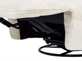 Rearden 35.5" Swivel Glider Manual Recliner Gaming Lounge Chair, Pearl White Short Faux Fur B2719P238499