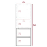 Mila Bathroom Cabinet, Two Internal Shelves, Two External Shelves, Single Door -White B20091955