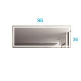 96in. W x36 in. H Frameless Single Bathroom Vanity Mirror in Polished Crystal Bathroom Vanity W1272100775