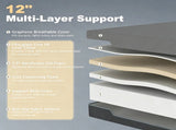 12 Inch Memory Foam Mattress Pressure Relief Graphene Gel Cooling Copper Bed in a BoxOnly 31108055
