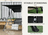 3-Seat Outdoor Patio Swing Chair-Black 70074615