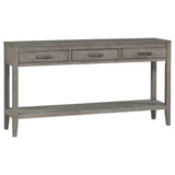 U_STYLE Contemporary 3-Drawer Console Table with 1 Shelf, Entrance Table for Entryway, Hallway, N711P234485E