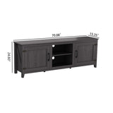 ZNTS TV Stand Storage Media Console Entertainment Center,Tradition Black,with doors 49245546