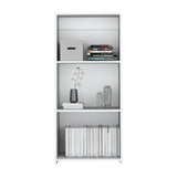 Note 47" Tall Three-Tier Ladder Bookcase White B200P253718