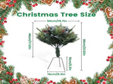 Lifelike Artificial Christmas Tree with 8 Lighting Modes, 50 Warm LEDs, Auto Timer & IP44 17801308