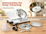 10 Inch Electric Meat Slicer, 0-0.47" Adjustable Thickness Deli Food Slicer, 150W High-Efficiency 84581592