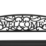 ZNTS 50" Outdoor Welcome Backrest Cast Iron Bench 27571420