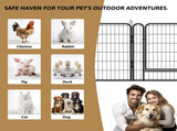 8 Panels Heavy Duty Metal Playpen with door,39.37"H Dog Fence Pet Exercise Pen for Outdoor, Indoor 94098945