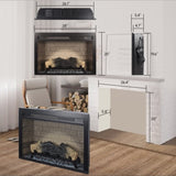 28 inch Electric Fireplace Insert, multicolored flames 42344384