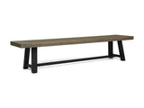 Acacia Outdoor Bench,Sandblast Gray Finish and Black,set of 2 63086.00GRY