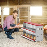 8 Compartment Roll Out Chicken Nesting Box with Basket, Egg Nest Box Chicken Laying Box Hens Chicken 55778812