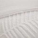 King/Cal King 3 Piece Tufted Cotton Chenille Palm Duvet Cover Set B03597343