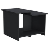 Weman 23.6" W Coffee Table with Open Shelf Living Room, Home Office Storage Black B200P253738