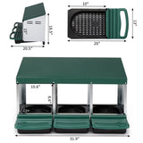 3 Compartment Roll Out Nesting Box with Plastic Basket, Egg Nest Box Laying Box Hens 70615802