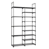 ZNTS FCH Double row 9 layers with handles Non-woven shoe rack Iron pipe + PP pad + plastic 61222220