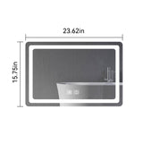15 in. H LED Single Vanity Mirror in Polished Crystal Vanity LED Mirror for W2026P203528