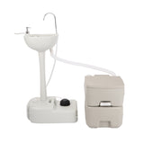 ZNTS Portable Removable Outdoor Hand Sink with Portable Toilet （Same as 46793540） 96566688